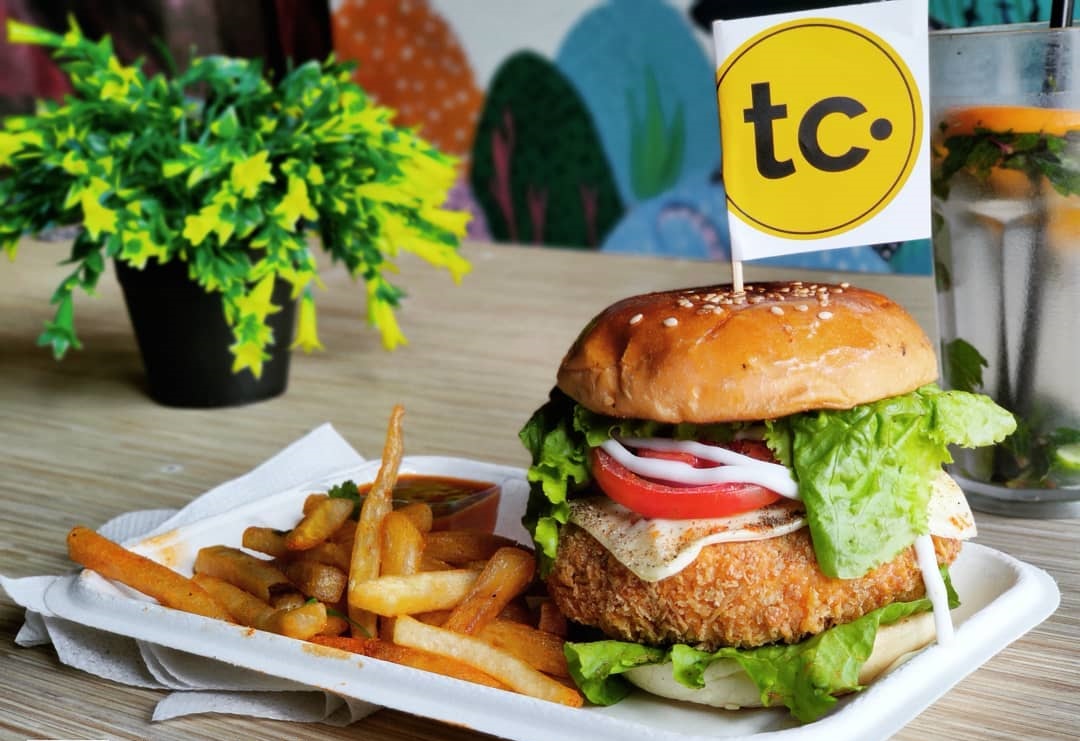 Cheese Stuffed Chicken Cutlet Burger